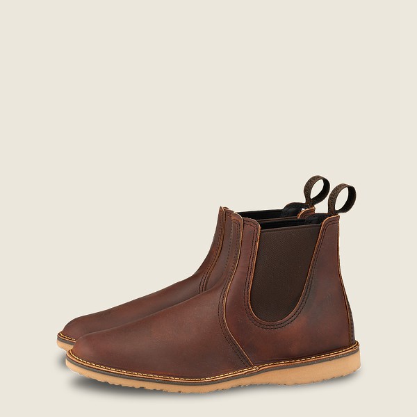 Red Wing Heritage Bot Erkek - Weekender Chelsea - 6-Inchr Rough & Tough Deri - Kahverengi - 18VQIKTL